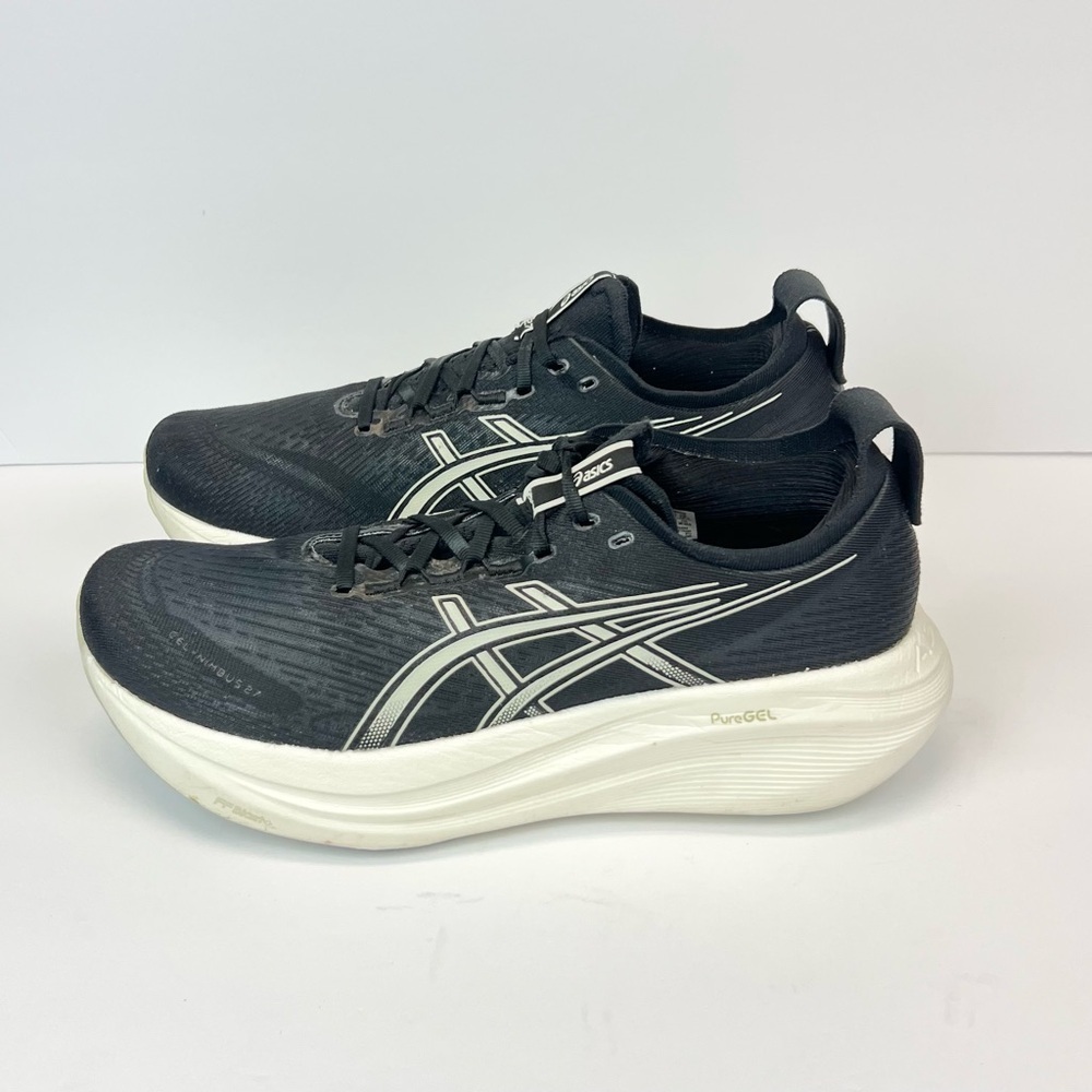 ASICS Women's Black and White Athletic Shoes - Picture 2 of 8